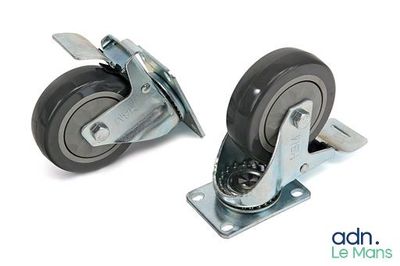 pair of heavy duty casteors with wheels for heavy duty casteors