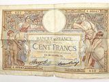 an old french bank note with a picture of a woman on it