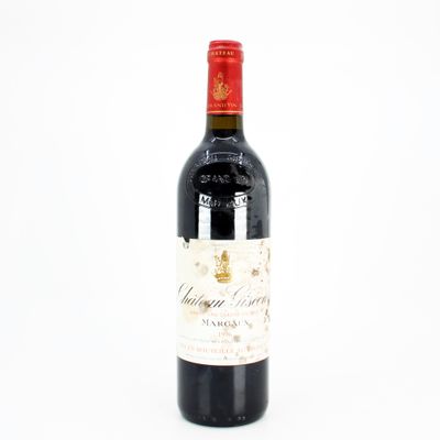 a bottle of wine that is sitting on a table