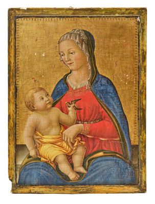 an image of a painting of a woman holding a baby