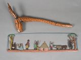 a small figurine of people and animals on a shelf