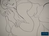 drawing of a woman holding a baby in her arms