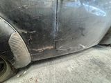 a close up of a car that has been scratched off