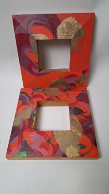 a picture of a picture frame made out of cardboard