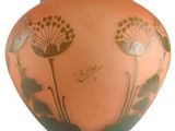 a vase with a design on it on a white background