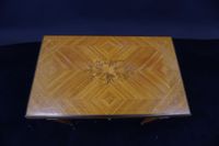 Table de jeu rectangulaire en placage de bois de rose ouvran… (photo 4)