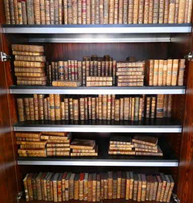 de nombreux livres anciens sur les étagères de la pièce