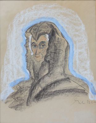 le dessin d'un homme portant une capuche sur la tête