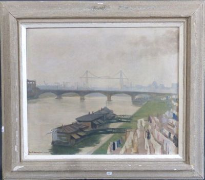 une image d'un tableau représentant un bateau sur l'eau