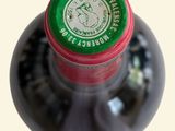 a close up of a bottle of wine with a label on it