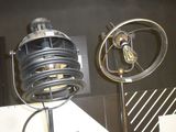 two lamps that are on top of a table