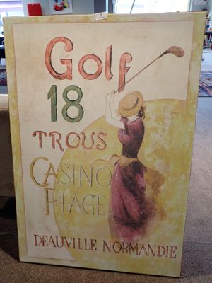 un panneau indiquant « golf 18 trous casino place »