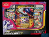pokemon mega - latass ex box with two packs of pokemon cards