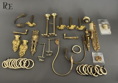 an image of a collection of gold jewelry on a table