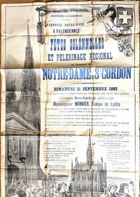 VALENCIENNES (Nord) / Affiche originale de 1892 annonçant le…
