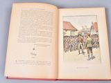 an open book with a picture of a soldier on it