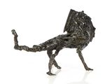 statue of an ostrich on a white background with a white background