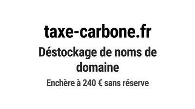 Nom de domaine taxe-carbone.fr.