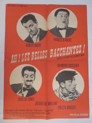 une vieille affiche de cinéma représentant quatre hommes coiffés de chapeaux et portant la moustache