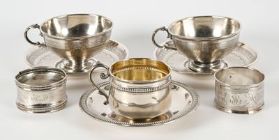 Ensemble en argent comprenant: - Photo 1