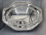 a silver tray that is sitting on a table