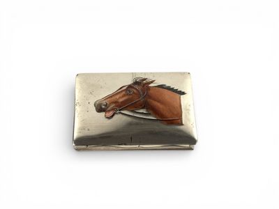 Boite plate en argent (Titre 800), de forme rectangulaire à … - Photo 1