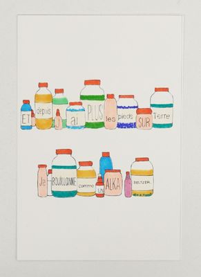 a picture of a picture of a group of bottles