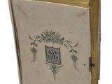 an old book with a picture of a horse on it
