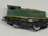 a toy train that is sitting on a white surface