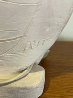 Pied de lampe en céramique crème à motifs géométriques espri… (photo 3)