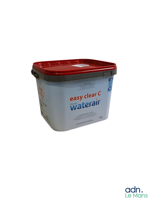 un récipient en plastique avec un couvercle rouge sur fond blanc