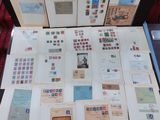 many different types of stamps on a table
