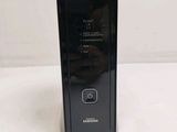 a black phone that is sitting on a table