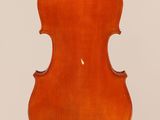 an old violin with a wooden back and a long neck