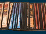 a lot of cards that are sitting on a table