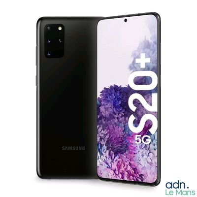 a close up of the back of a black samsung galaxy s20