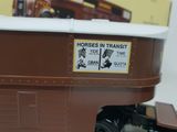 a close up of a toy truck with a sign on it