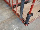 a metal pipe on the floor of a building