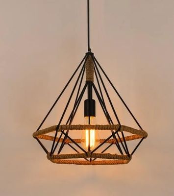 Lot de 2 Abat-jour rotin en forme de diamant, Lustre , Suspe…