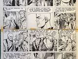 a page from a comic strip with a picture of a man in a suit and tie