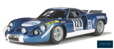 blue and white model of a race car on a white background