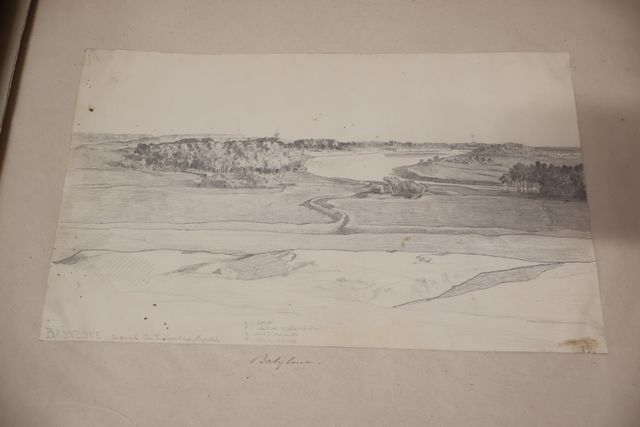 THOMAS Félix : Album de dessins et aquarelles. In plano (44 x 60)...