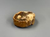 a small piece of food that is sitting on a table