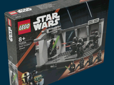 a box of lego star wars sets on a blue background