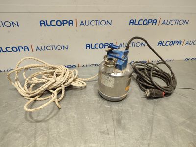 a metal tank with a hose and a cord attached to it