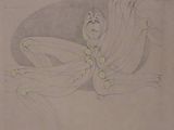 a drawing of a flower that is sitting on the ground
