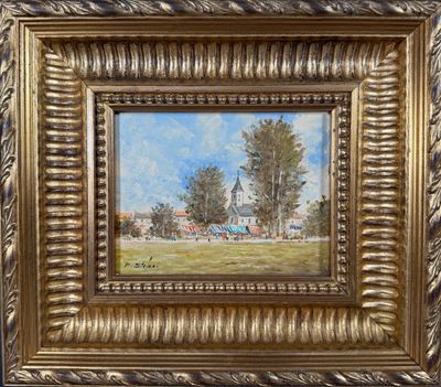 Pierre STEFANI (1938). Marché au village.
