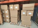 many boxes stacked on pallets in a warehouse
