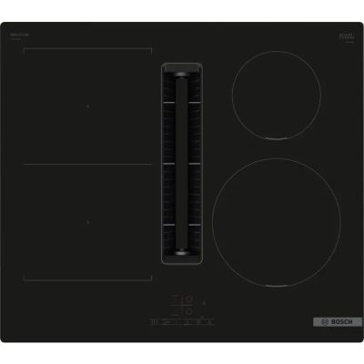 une plaque de cuisson noire à trois feux et trois boutons