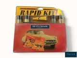 a picture of a kit with a yellow car in it